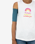 Teal Support Sleeve shown on model