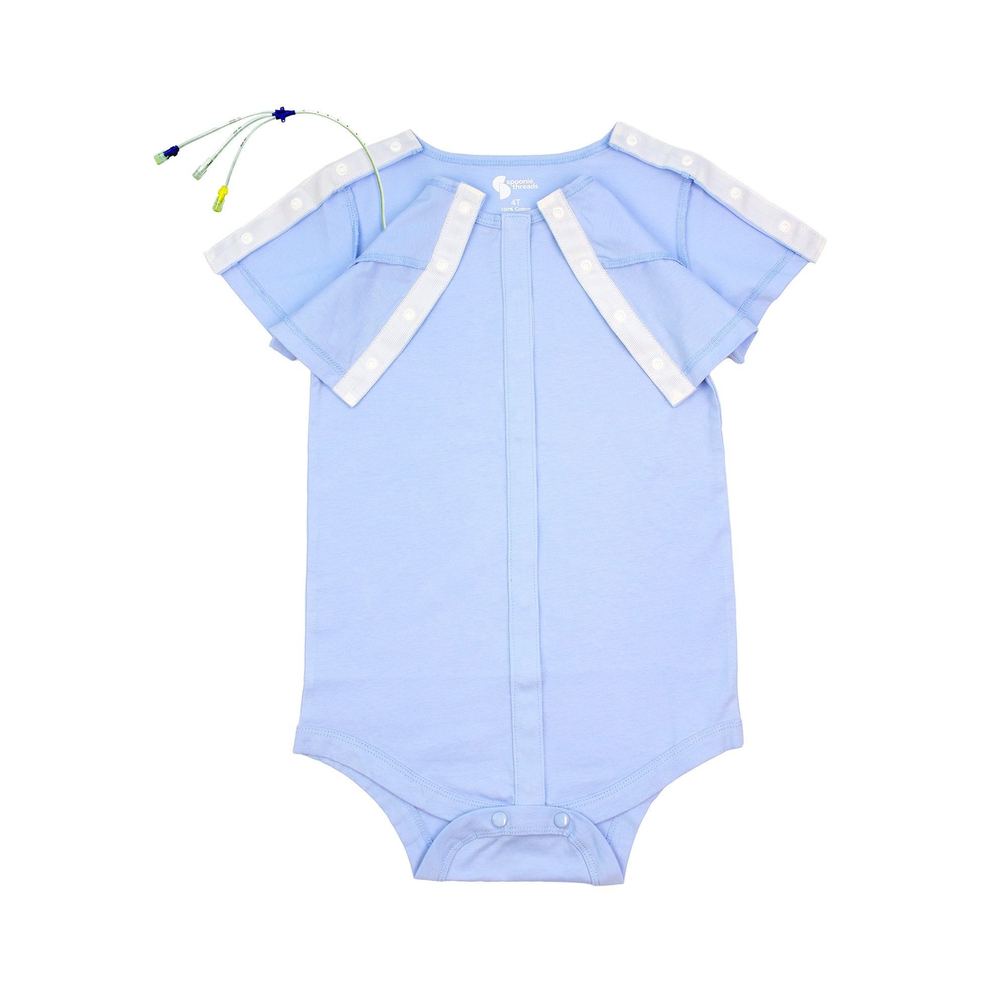 Blue All-Access Bodysuit | G-Tube, Catheter, NICU/PICU, Port-friendly adaptive clothing