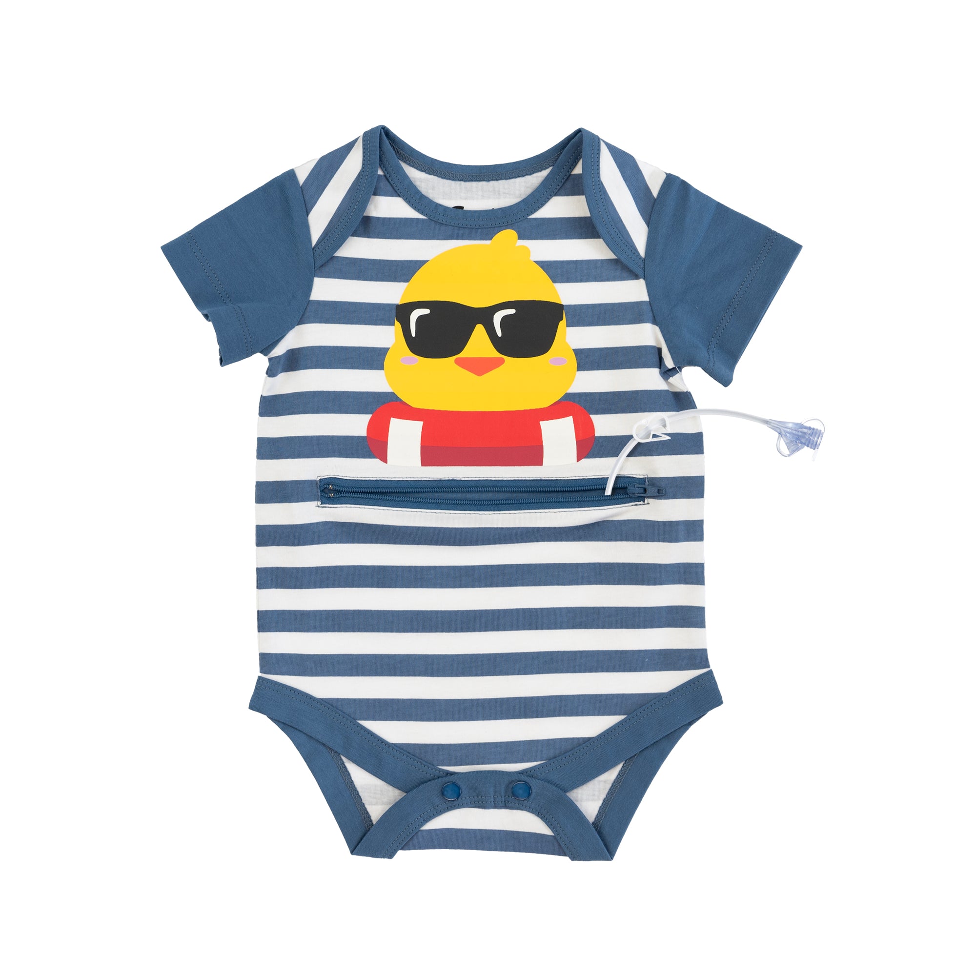 Flat of Tummy Zip Bodysuit with G-Tube