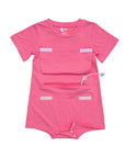 Flat of Pink Tummy Access Bodysuit with Tube