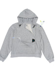 Adult Chest & Abdomen Zipper Access Hoodie with medical devices
