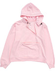 Pink Access Hoodie with open zippers