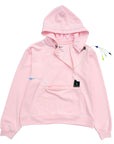 Pink Zipper Access Hoodie with devices