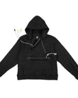Adult Chest & Abdomen Zipper Access Hoodie with medical devices