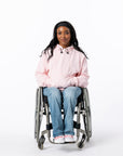 Denisha is 5'5" wearing a size S