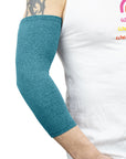 Male model wearing Teal Ultra Support Sleeve on arm