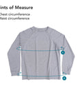 Snap Access Long-Sleeve Tee Shirt Points of Measure