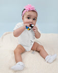 White All-Access Bodysuit | G-Tube, Catheter, NICU/PICU, Port-friendly adaptive clothing