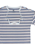 Closeup of open chest zippers