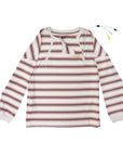 Sunset L/S Yarn-dye Zip Chest Access Tee with medical device