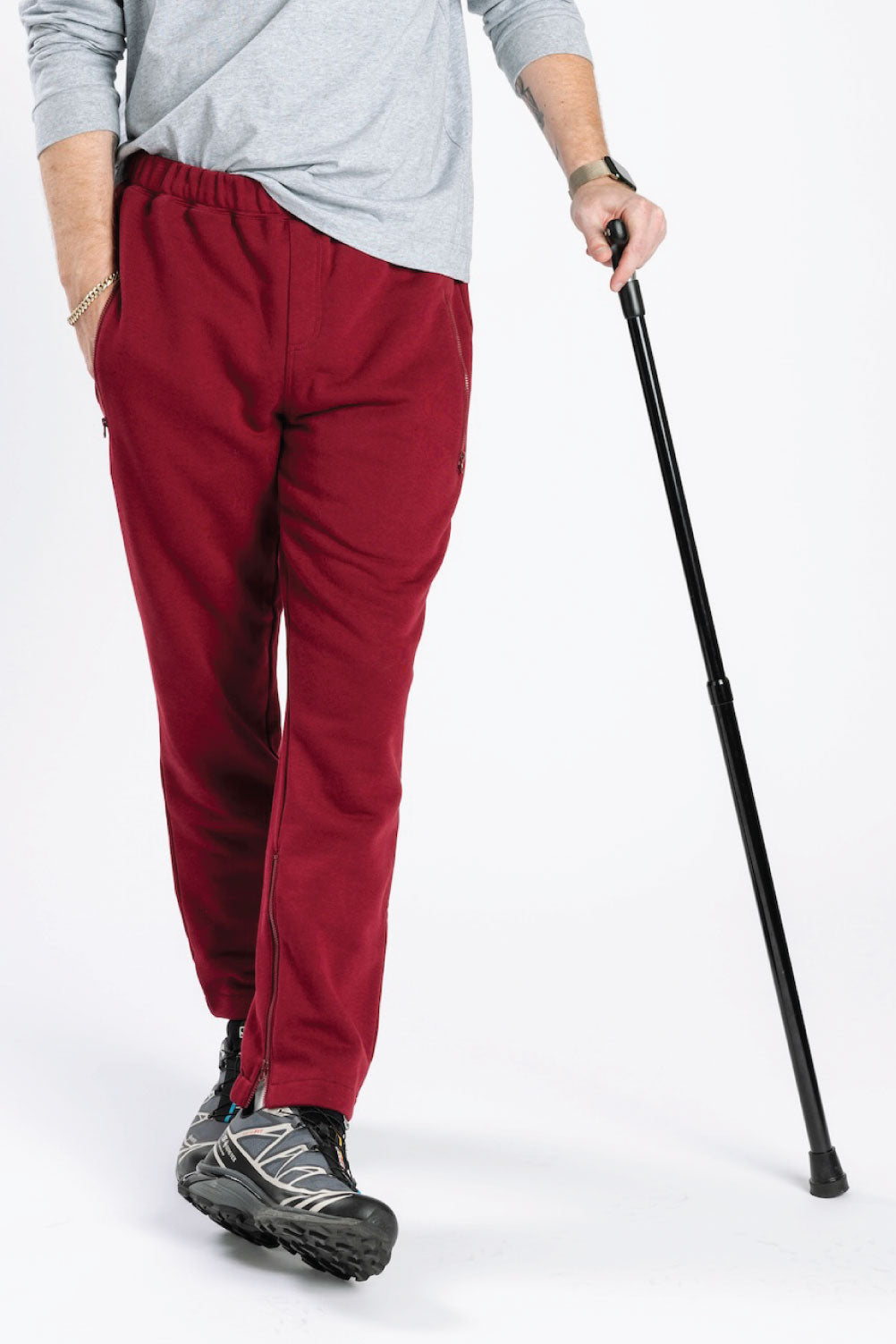 Crimson Adult Ankle Zip Access Pant – SpoonieThreads