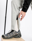 Closeup of open Gray Adult Ankle Zip Access Pant