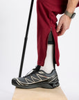 Crimson Adult Ankle Zip Access Pant open zipper