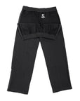 Black Adult Zip Access Wide Leg Pant with open zippers