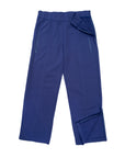 True Navy Adult Zip Access Wide Leg Pant with open ankle zipper