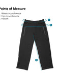 Points of Measure for Zip Access Wide Leg Pant