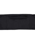 Flat of Black Ultra Double Pocket Belt with open zipper