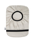 Flat of Beige elastic ostomy bag cover without pouch
