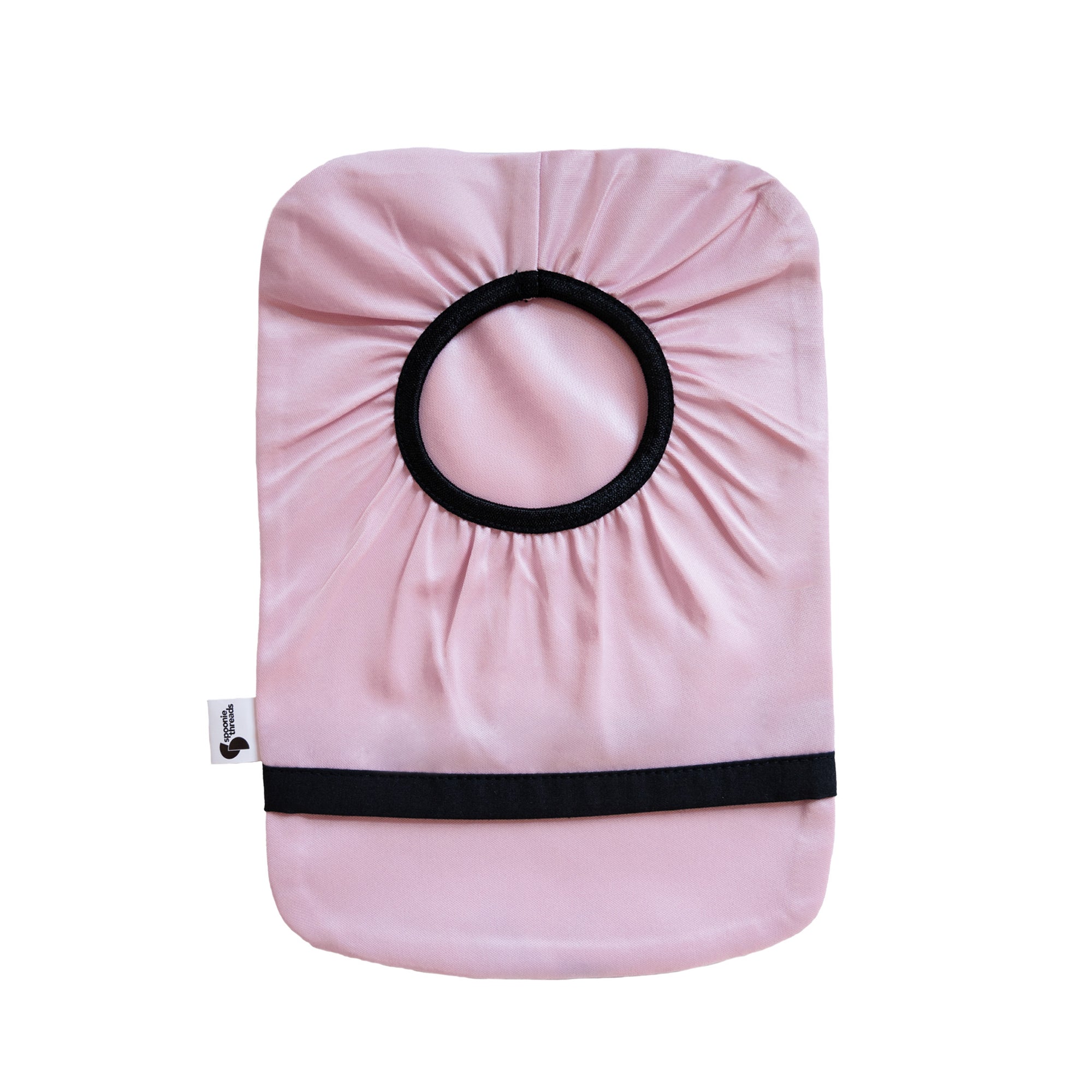 Flat of Light Pink elastic ostomy bag cover without pouch