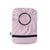 Flat of Light Pink elastic ostomy bag cover with pouch