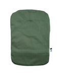 Back of flat of Olive elastic ostomy bag cover