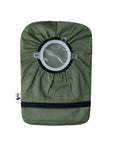 Flat of Olive elastic ostomy bag cover with pouch