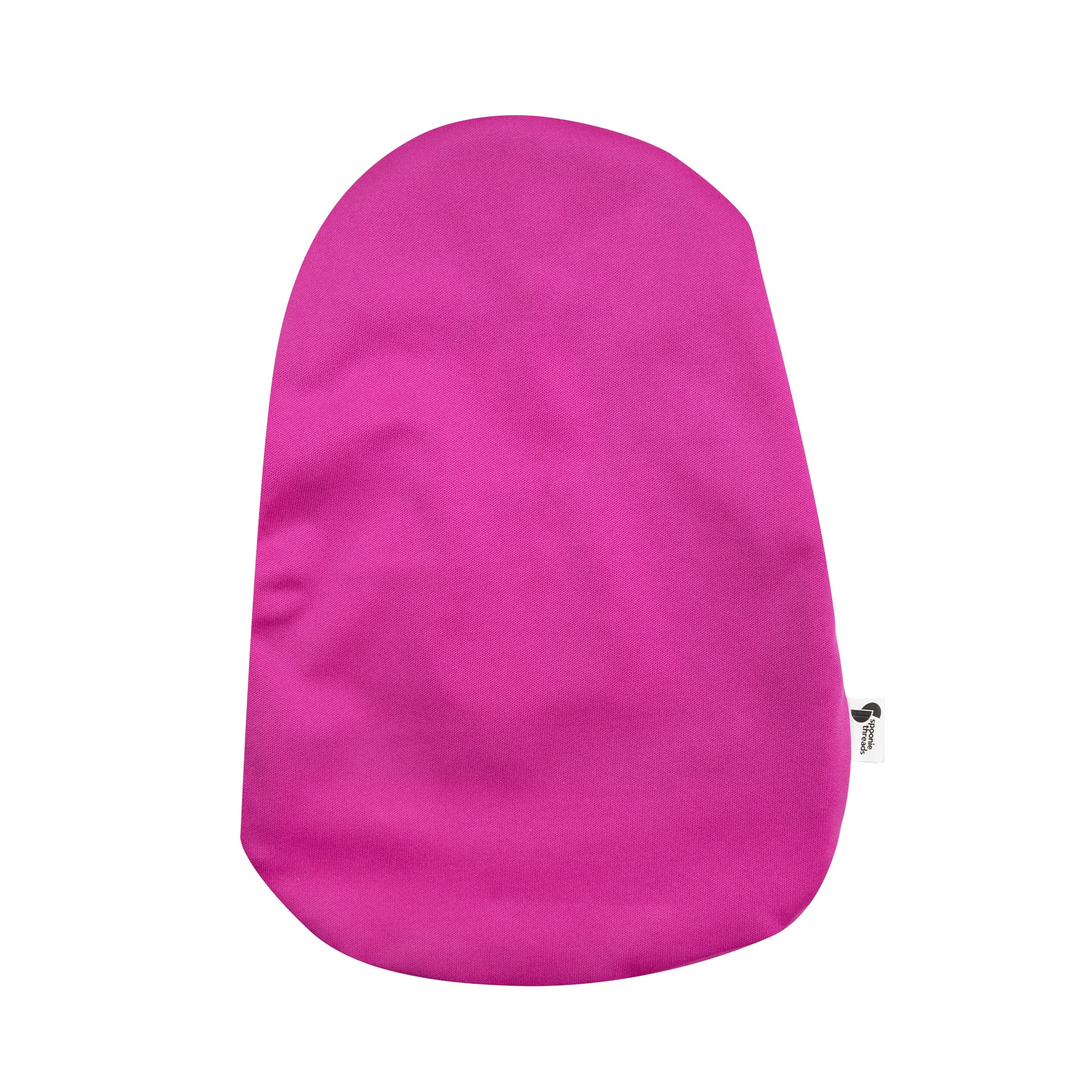 Back of Fuschia elastic ostomy bag cover