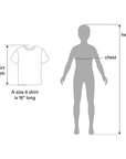 Figure showing points of measure for tee