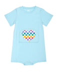 Checkered Heart Pocket Flap Bodysuit FINAL SALE