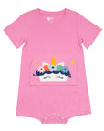 Pink Unicorn Pocket Flap Bodysuit FINAL CLEARANCE