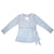 Gray Adult Chest Access French Terry Wrap Top Flat