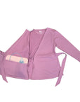 Adult Chest Access French Terry Wrap Top with drainage bulb