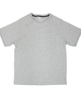 Flat of gray Adult Raglan Chemo Port Access Zip Tee Shirt