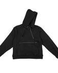 Flat of black Adult Chest & Abdomen Zipper Access Hoodie