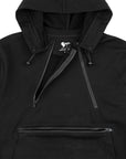 Closeup of Adult Chest & Abdomen Zipper Access Hoodie
