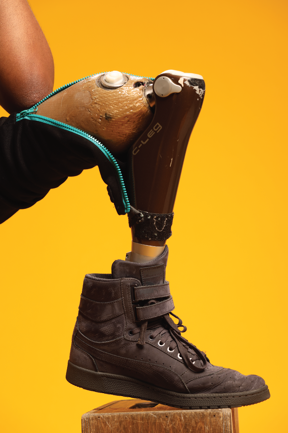 Open Adult Ankle Zip Access Pant with Contrast Zippers