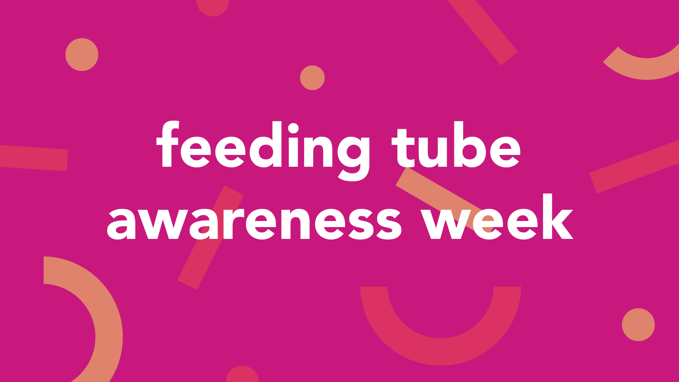 graphis with text "feeding tube awareness week" against pink squiggle background