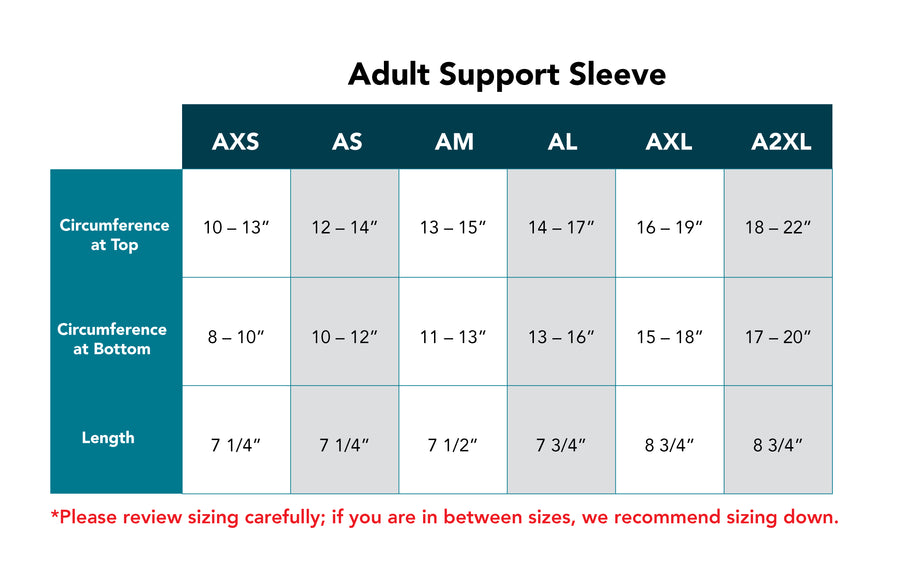 2-Pack Unisex Solid Support Sleeve