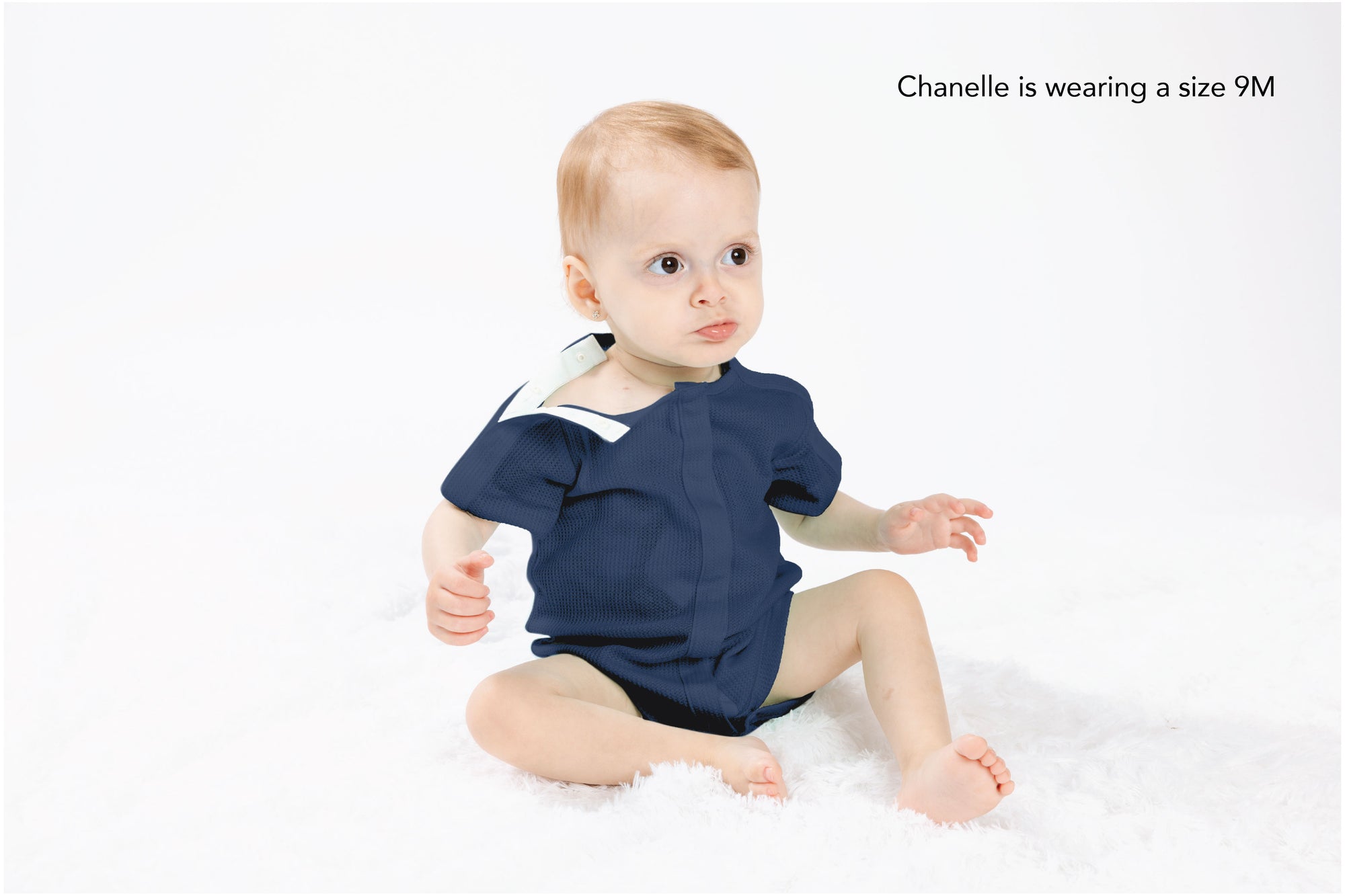 Dusty Blue Waffle Knit  Preemie to 4T All-Access Bodysuit