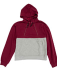 Crimson/Heather Gray Colorblock Adult Zip Access Hoodie