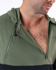 Chest zipper open