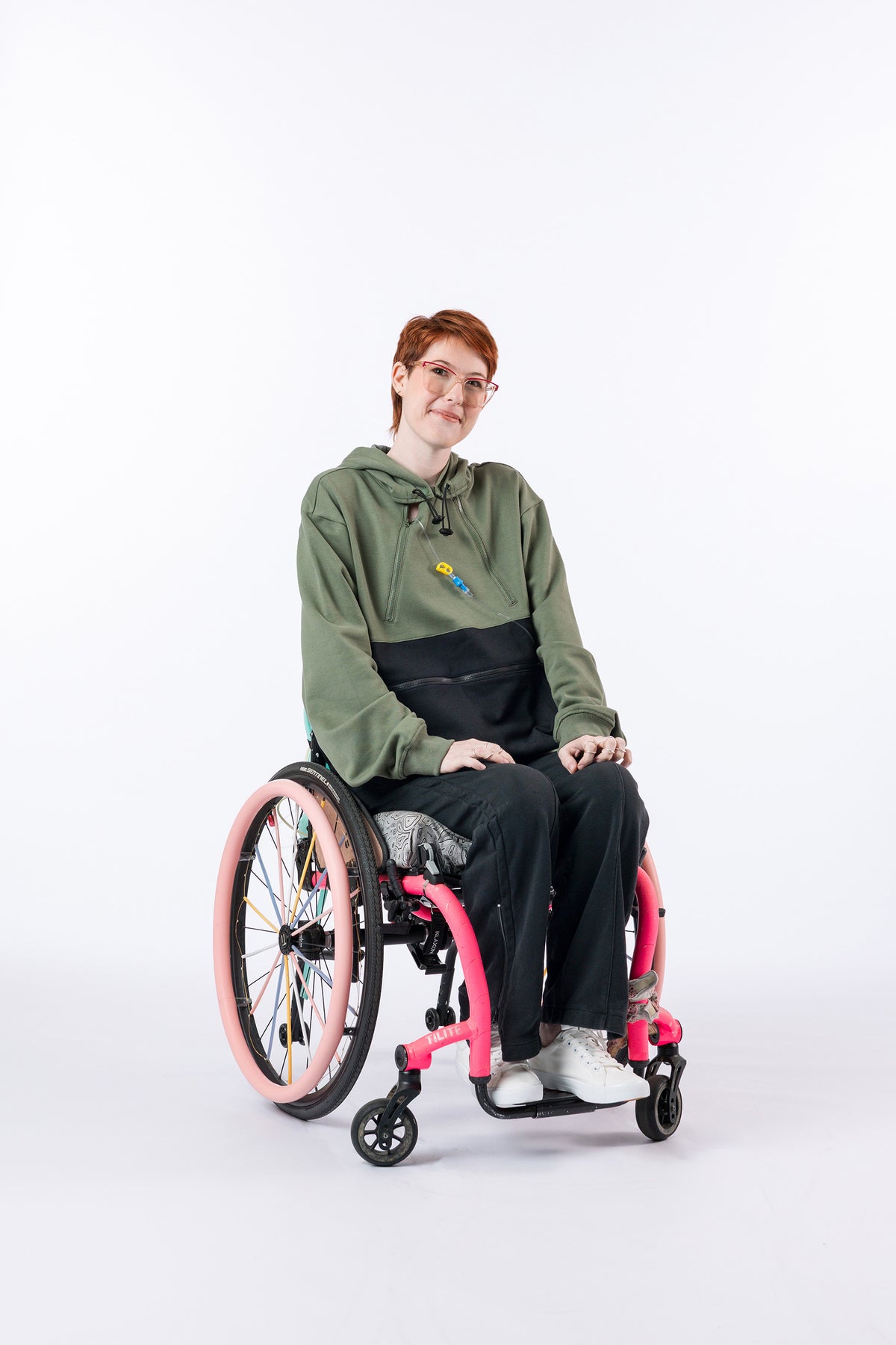 Sage/Black Colorblock Adult Zip Access Hoodie