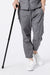 Closeup of man wearing Gray Casual Zip Pants