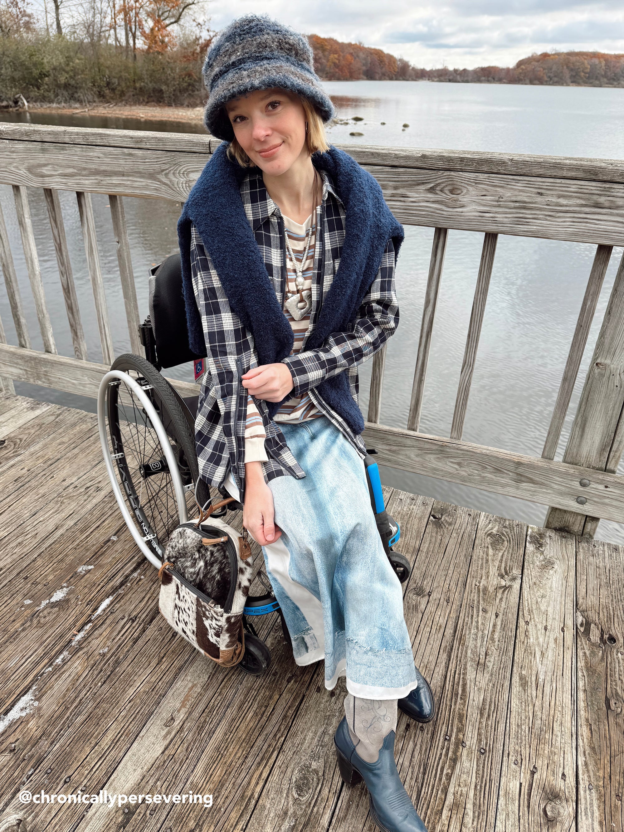 @chronicallypersevering unzipping Denim Full Zip Shacket