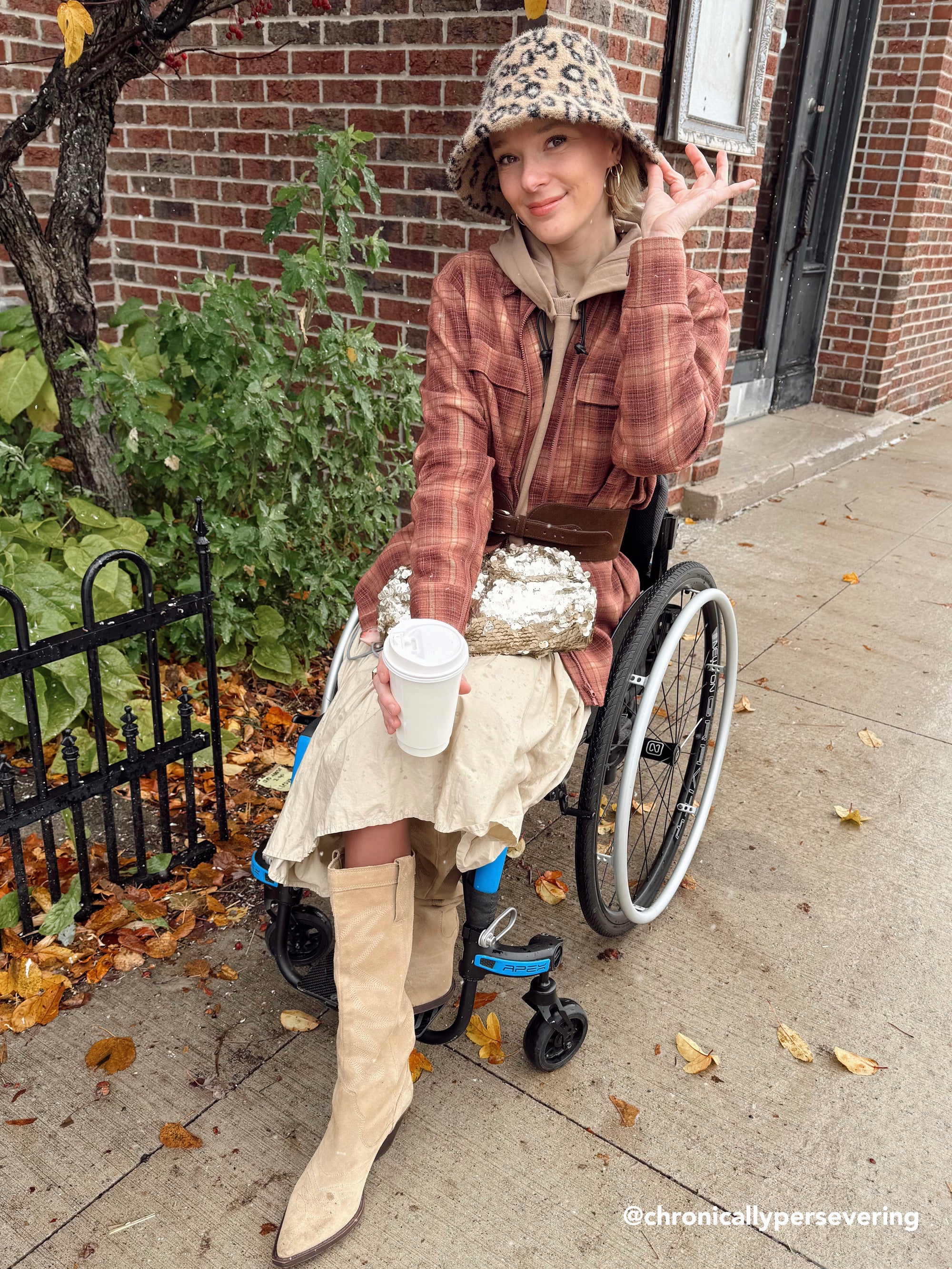 @chronicallypersevering in pink Full Zip Shacket