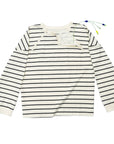 Vanilla Striped Adult Chest Zip Access Long-Sleeve Tee Shirt