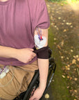Man wearing Support Sleeve, showing tubing