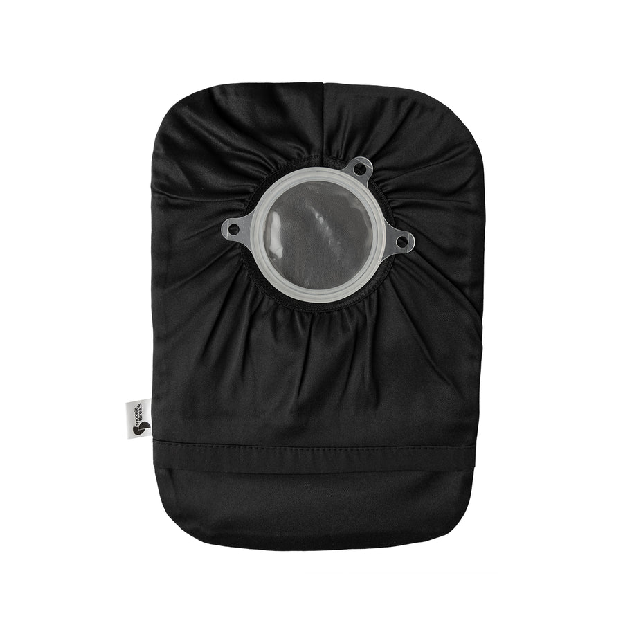 Black "Oh Crap" Elastic Ostomy Bag Cover