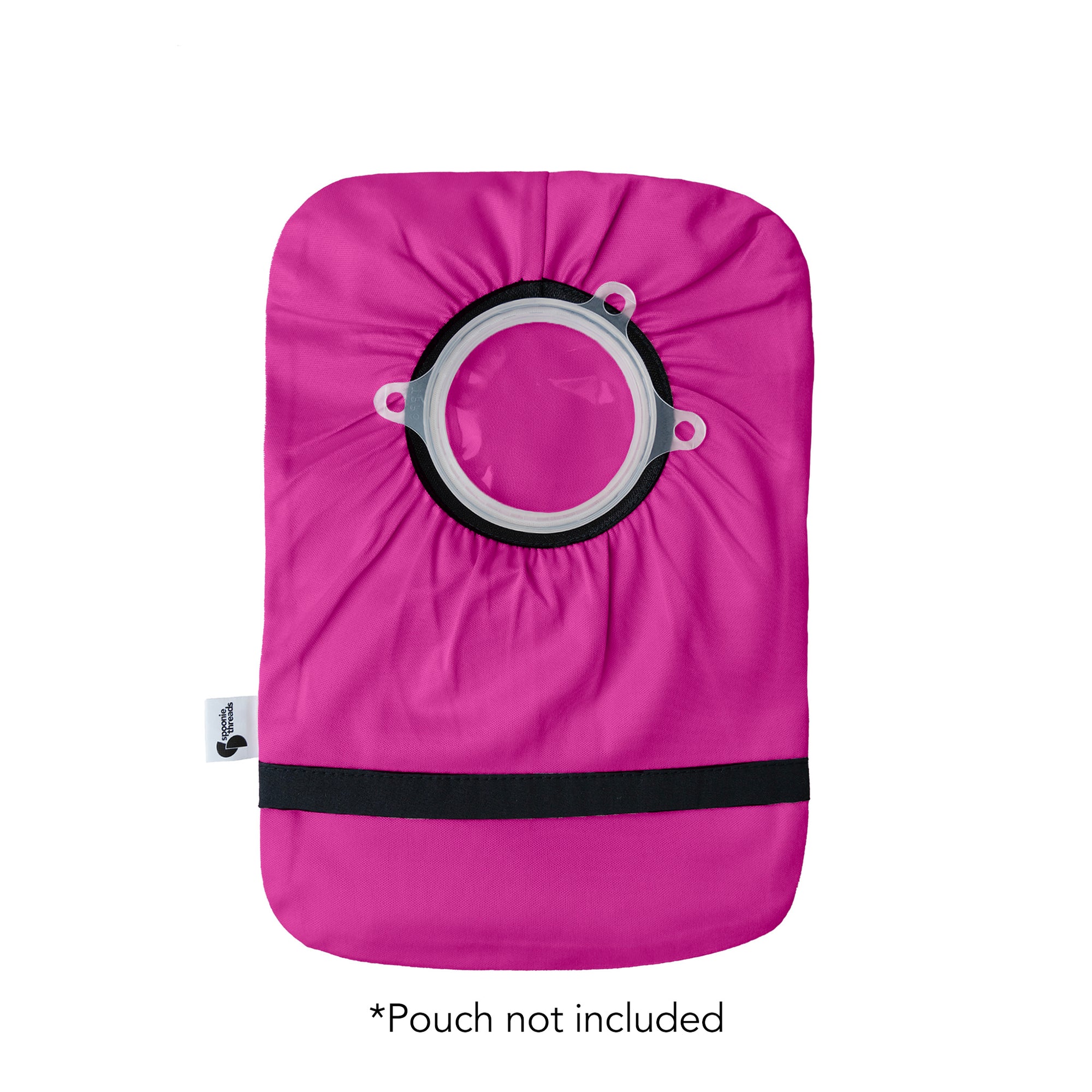 Bag cover with description underneath: *Pouch not included