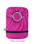 Bag cover with description underneath: *Pouch not included